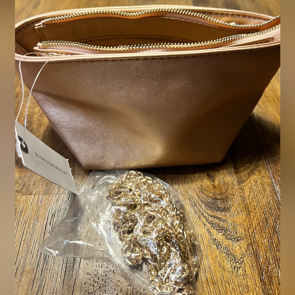 Anthropologie Rose Gold Pouch/Bag